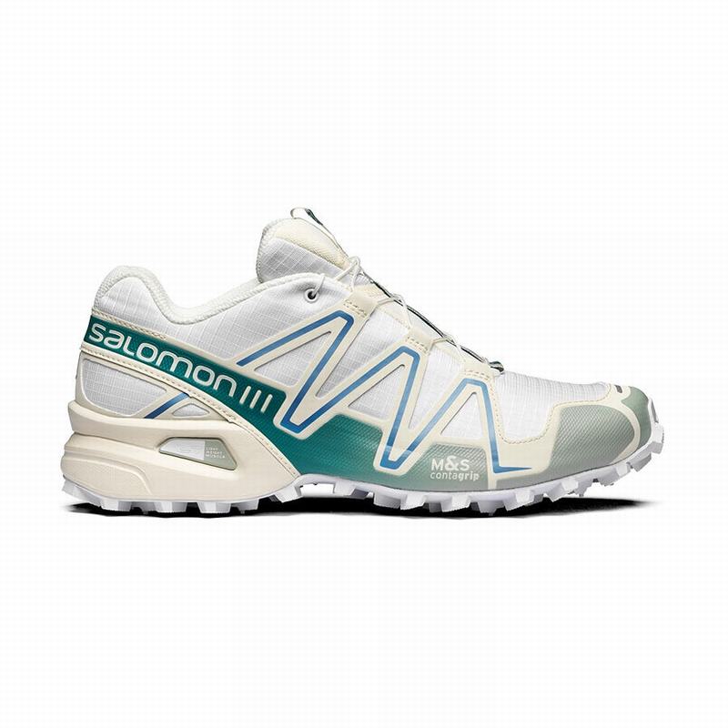 SALOMON SPEEDCROSS 3 Philippines - Women's Trail Running Shoes - White/Light Turquoise | 928345-MDT